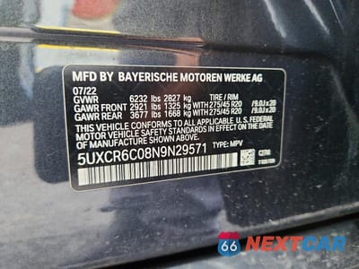 Zdjęcie 13 z 13 samochodu: 2022 BMW X5 XDRIVE40I VIN:5UXCR6C08N9N29571 - miniatura