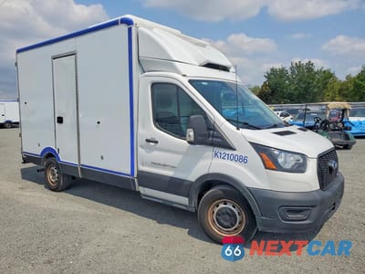 Czwarte zdjęcie samochodu z boku: 2021 FORD TRANSIT DELIVERY TRUCK VIN:1FDBW5Z85MKA79958 - miniatura