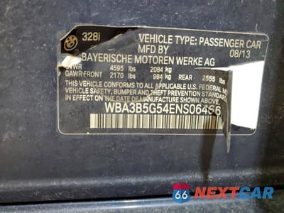 Zdjęcie 12 z 12 samochodu: 2014 BMW 328 XI SULEV VIN:WBA3B5G54ENS06466 - miniatura