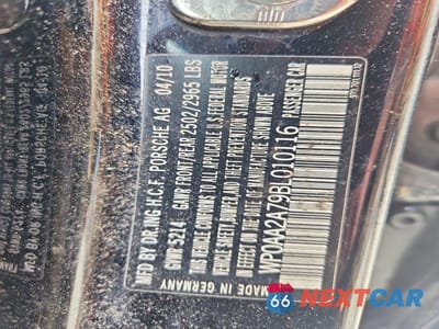 Zdjęcie 12 z 12 samochodu: 2011 PORSCHE PANAMERA 2 VIN:WP0AA2A79BL010116 - miniatura