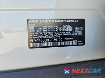 Zdjęcie 14 z 14 samochodu: 2020 BMW X5 XDRIVE40I VIN:5UXCR6C00L9C79100 - miniatura