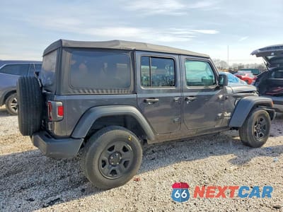 Trzecie zdjęcie samochodu z tyłu: 2020 JEEP WRANGLER UNLIMITED SPORT VIN:1C4HJXDN5LW268154 - miniatura