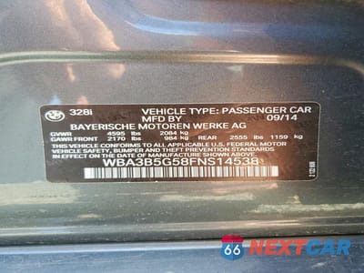 Zdjęcie 12 z 12 samochodu: 2015 BMW 328 XI SULEV VIN:WBA3B5G58FNS14538 - miniatura