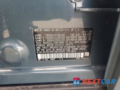 Zdjęcie 13 z 13 samochodu: 2025 HONDA HR-V SPORT VIN:3CZRZ2H57SM792005 - miniatura