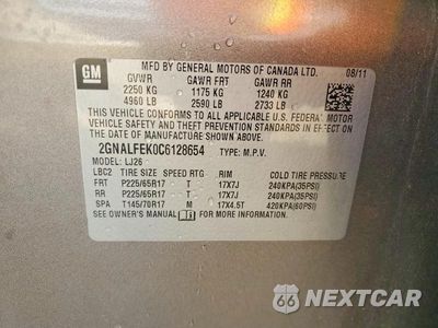 Zdjęcie 13 z 13 samochodu: 2012 CHEVROLET EQUINOX LTZ VIN:2GNALFEK0C6128654 - miniatura