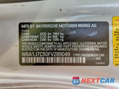 Zdjęcie 12 z 12 samochodu: 2015 BMW M235I VIN:WBA1J7C50FV289049 - miniatura