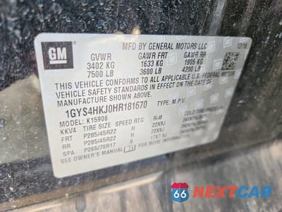 Zdjęcie 13 z 13 samochodu: 2017 CADILLAC ESCALADE ESV LUXURY VIN:1GYS4HKJ0HR181670 - miniatura