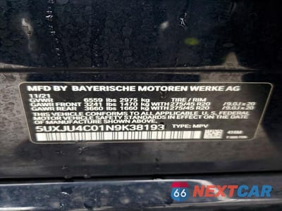 Zdjęcie 14 z 14 samochodu: 2022 BMW X5 M50I VIN:5UXJU4C01N9K38193 - miniatura