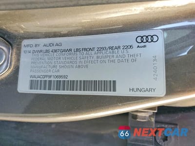 Zdjęcie 12 z 12 samochodu: 2015 AUDI A3 PREMIUM VIN:WAUACGFF9F1069592 - miniatura