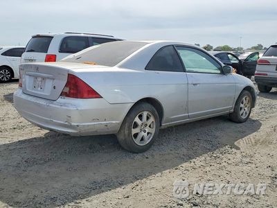 Trzecie zdjęcie samochodu z tyłu: 2002 HOND CIVIC VIN:1HGEM21953L074053 - miniatura