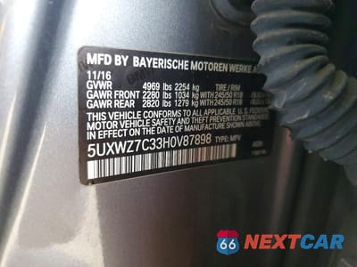 Zdjęcie 13 z 13 samochodu: 2017 BMW X3 SDRIVE28I VIN:5UXWZ7C33H0V87898 - miniatura