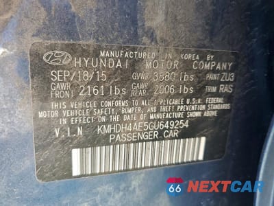 Zdjęcie 13 z 13 samochodu: 2016 HYUNDAI ELANTRA SE VIN:KMHDH4AE5GU649254 - miniatura