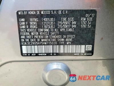 Zdjęcie 13 z 13 samochodu: 2017 HONDA HR-V VIN:3CZRU5H75HM715028 - miniatura