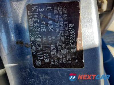Zdjęcie 12 z 12 samochodu: 2005 KIA SORENTO LX VIN:KNDJC733655368428 - miniatura