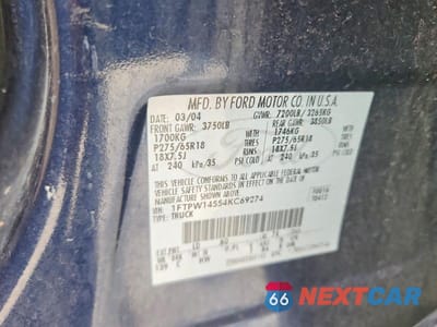 Zdjęcie 12 z 12 samochodu: 2004 FORD F150 SUPERCREW VIN:1FTPW14554KC69274 - miniatura