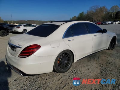 Trzecie zdjęcie samochodu z tyłu: 2019 MERCEDES-BENZ S 63 AMG 4MATIC VIN:WDDUG8JB5KA480650 - miniatura