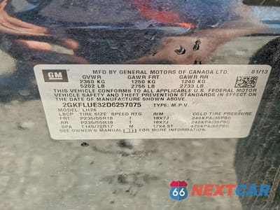 Zdjęcie 13 z 13 samochodu: 2013 GMC TERRAIN SLT VIN:2GKFLUE32D6257075 - miniatura