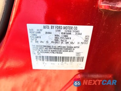 Zdjęcie 13 z 13 samochodu: 2007 LINCOLN MKX VIN:2LMDU68C17BJ18302 - miniatura