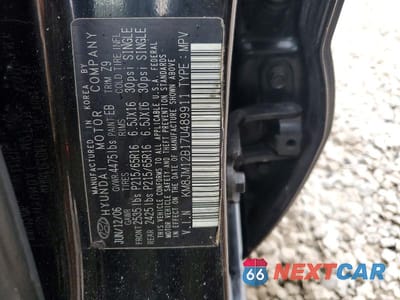 Zdjęcie 13 z 13 samochodu: 2007 HYUNDAI TUCSON GLS VIN:KM8JM12B17U489911 - miniatura