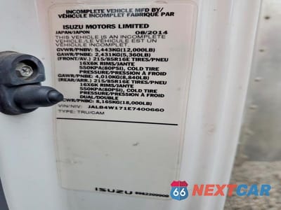 Zdjęcie 13 z 13 samochodu: 2014 ISUZU NPR DELIVERY TRUCK VIN:JALB4W171E7400660 - miniatura
