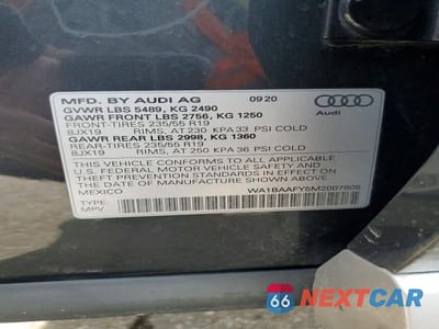 Zdjęcie 13 z 13 samochodu: 2021 AUDI Q5 PREMIUM PLUS VIN:WA1BAAFY5M2007605 - miniatura