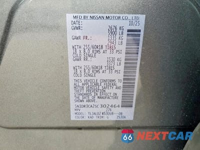 Zdjęcie 13 z 13 samochodu: 2025 NISSAN PATHFINDER SL VIN:5N1DR3CA2SC302464 - miniatura