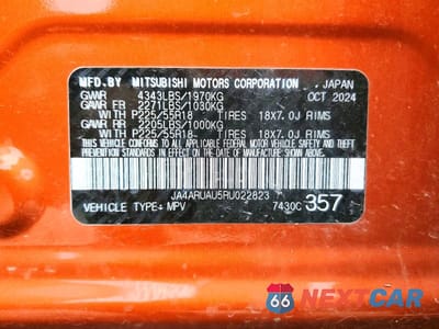 Zdjęcie 14 z 14 samochodu: 2024 MITSUBISHI OUTLANDER SPORT VIN:JA4ARUAU5RU022823 - miniatura