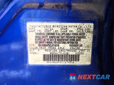 Zdjęcie 12 z 12 samochodu: 2012 NISSAN SENTRA 2.0 VIN:3N1AB6AP5CL674216 - miniatura