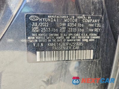 Zdjęcie 12 z 12 samochodu: 2023 HYUNDAI SONATA SEL VIN:KMHL14JA3PA255685 - miniatura