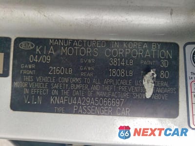 Zdjęcie 12 z 12 samochodu: 2010 KIA FORTE EX VIN:KNAFU4A29A5066697 - miniatura