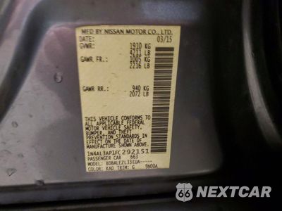 Zdjęcie 13 z 14 samochodu: 2015 NISSAN ALTIMA 2.5 S VIN:1N4AL3AP1FC292151 - miniatura
