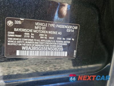 Zdjęcie 12 z 12 samochodu: 2014 BMW 328 XI SULEV VIN:WBA3B5G55ENS08209 - miniatura