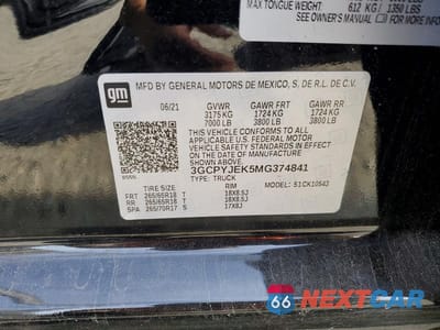 Zdjęcie 12 z 12 samochodu: 2021 CHEV SILVERADO VIN:3GCPYJEK5MG374841 - miniatura