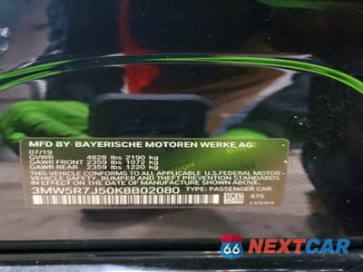 Zdjęcie 12 z 12 samochodu: 2019 BMW 330XI VIN:3MW5R7J50K8B02080 - miniatura