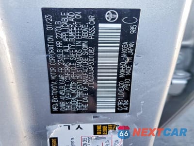 Zdjęcie 12 z 12 samochodu: 2023 TOYOTA PRIUS XLE VIN:JTDACAAU4P3001082 - miniatura