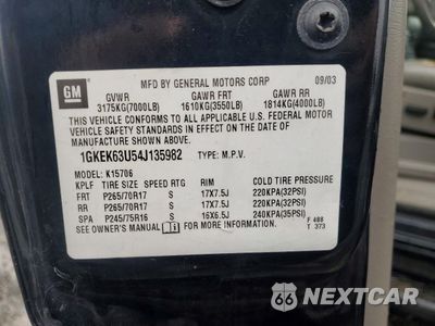 Zdjęcie 13 z 14 samochodu: 2004 GMC YUKON DENALI VIN:1GKEK63U54J135982 - miniatura