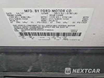 Zdjęcie 25 z 26 samochodu: 2017 FORD EXPLORER XLT VIN:1FM5K8D83HGC75603 - miniatura