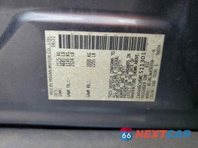 Zdjęcie 12 z 12 samochodu: 2021 NISSAN MAXIMA 3.5 SV VIN:1N4AA6CV6MC511301 - miniatura