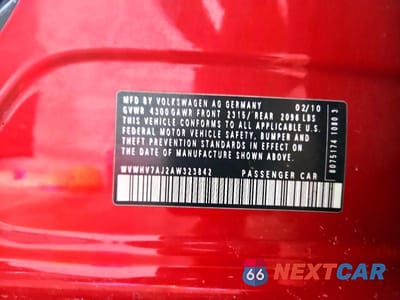 Zdjęcie 12 z 12 samochodu: 2010 VOLKSWAGEN GTI VIN:WVWHV7AJ2AW323842 - miniatura