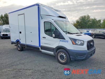 Czwarte zdjęcie samochodu z boku: 2020 FORD TRANSIT DELIVERY TRUCK VIN:1FDBW5Z82LKB40259 - miniatura