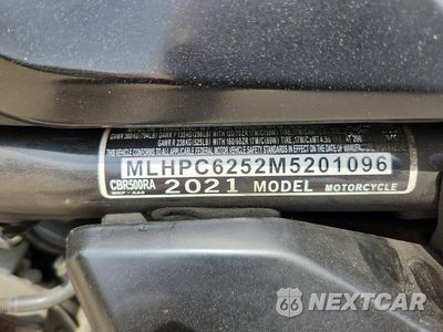 Zdjęcie 10 z 10 samochodu: 2021 HONDA CBR500 RA VIN:MLHPC6252M5201096 - miniatura