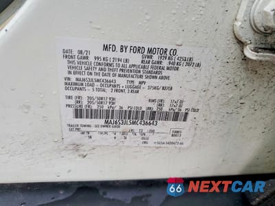 Zdjęcie 12 z 12 samochodu: 2021 FORD ECOSPORT SES VIN:MAJ6S3JL5MC436643 - miniatura