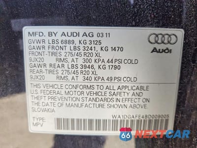 Zdjęcie 13 z 13 samochodu: 2011 AUDI Q7 PRESTIGE VIN:WA1DGAFE4BD009005 - miniatura
