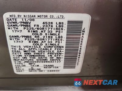 Zdjęcie 13 z 13 samochodu: 2009 NISSAN ROGUE S VIN:JN8AS58V49W442127 - miniatura