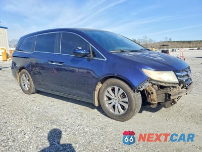 Czwarte zdjęcie samochodu z boku: 2014 HONDA ODYSSEY EXL VIN:5FNRL5H63EB010096 - miniatura