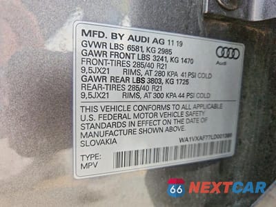 Zdjęcie 13 z 13 samochodu: 2020 AUDI Q7 PRESTIGE VIN:WA1VXAF77LD001388 - miniatura