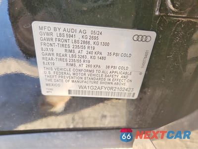 Zdjęcie 13 z 13 samochodu: 2024 AUDI Q5 E PREMIUM 55 VIN:WA1G2AFY0R2102423 - miniatura