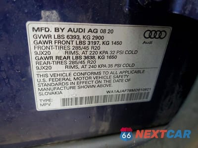 Zdjęcie 13 z 13 samochodu: 2021 AUDI Q7 PREMIUM VIN:WA1AJAF79MD010921 - miniatura
