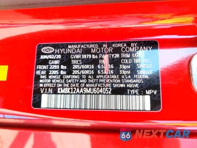 Zdjęcie 13 z 13 samochodu: 2021 HYUNDAI KONA SE VIN:KM8K12AA9MU604052 - miniatura