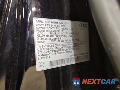 Zdjęcie 14 z 14 samochodu: 2021 AUDI Q8 PREMIUM VIN:WA1AVAF15MD015646 - miniatura